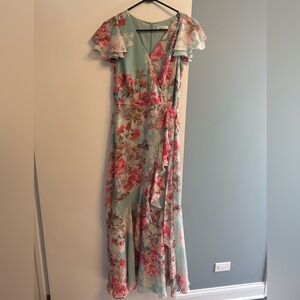 Maxi Asymmetrical Wrap Multicolored Sundress